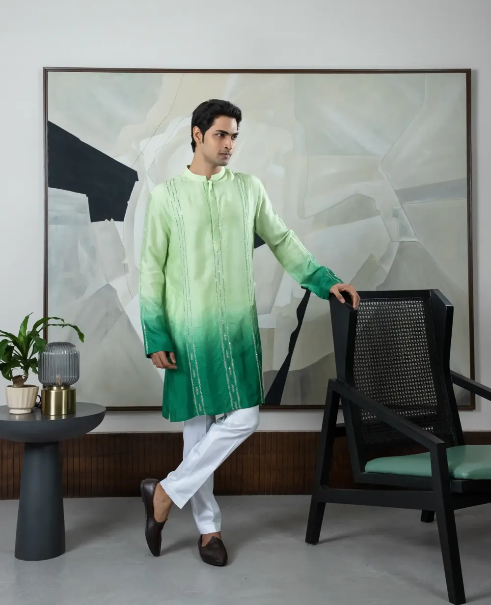 Cool green kurta set