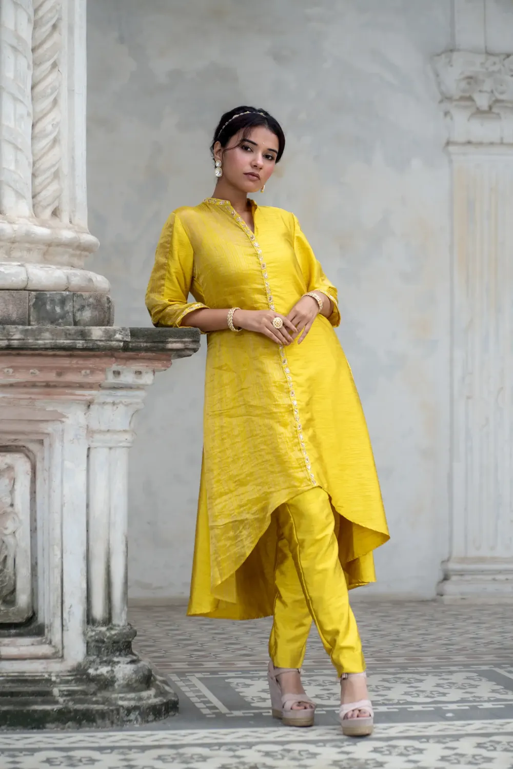 Acaica Green Embriodered Kurta