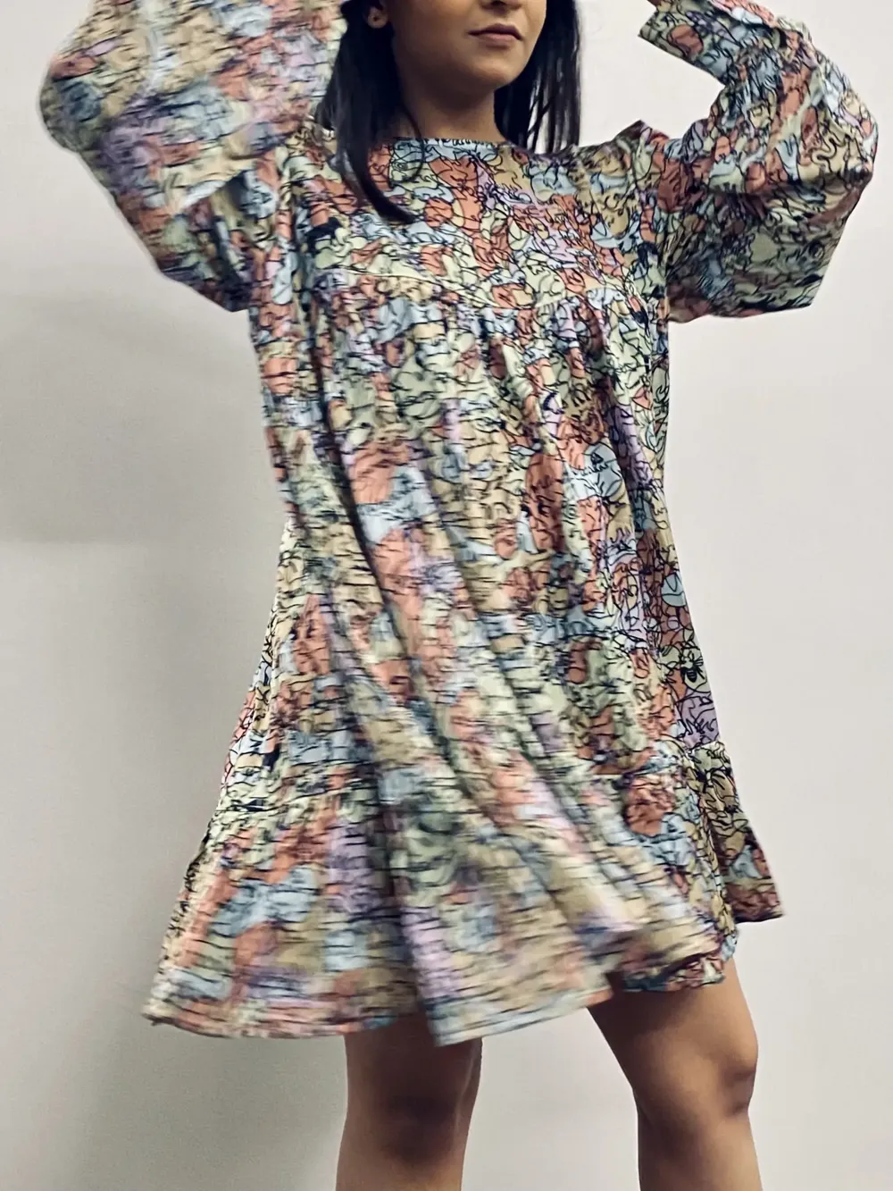 Multicolour flowy dress