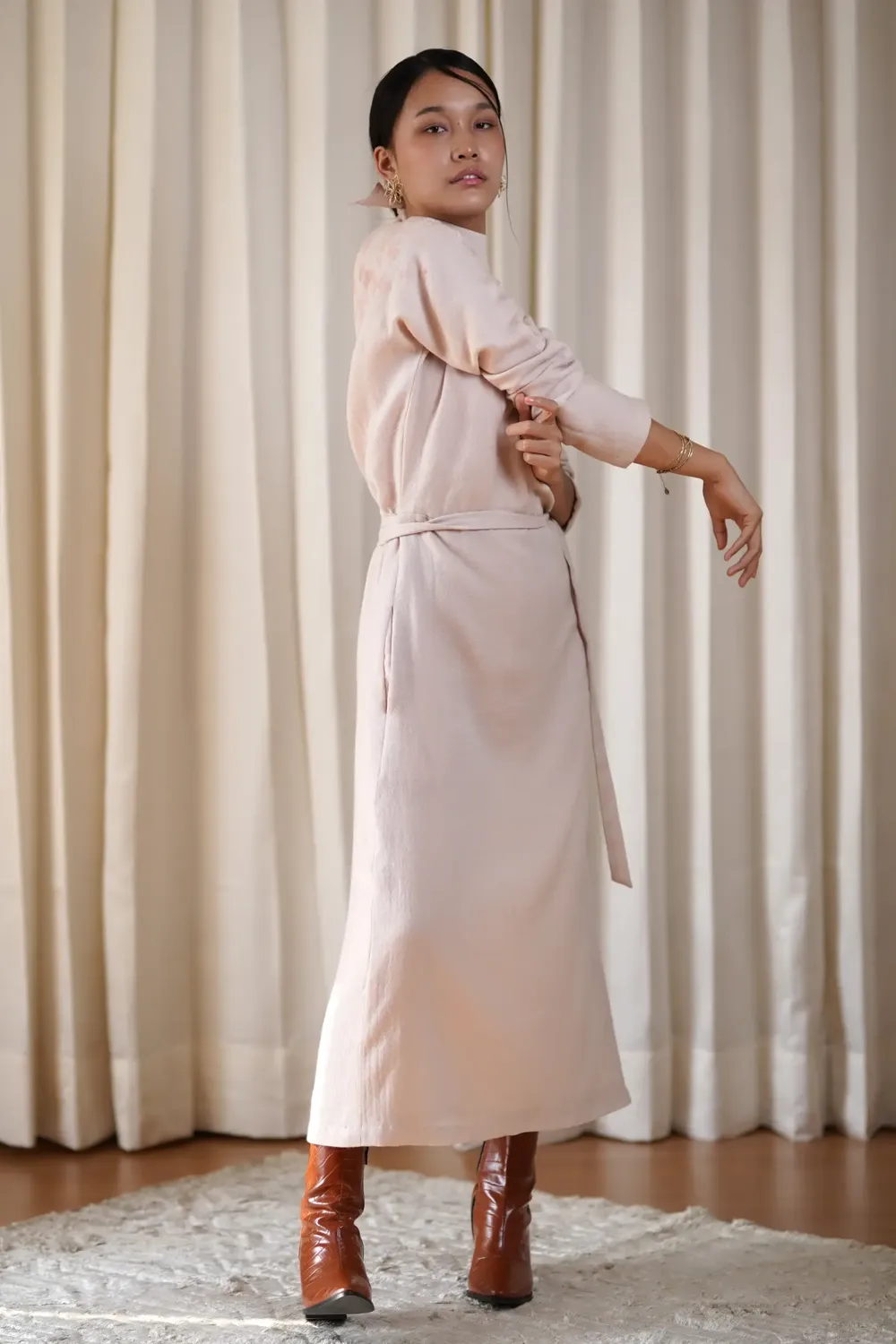 Blush kimono dress