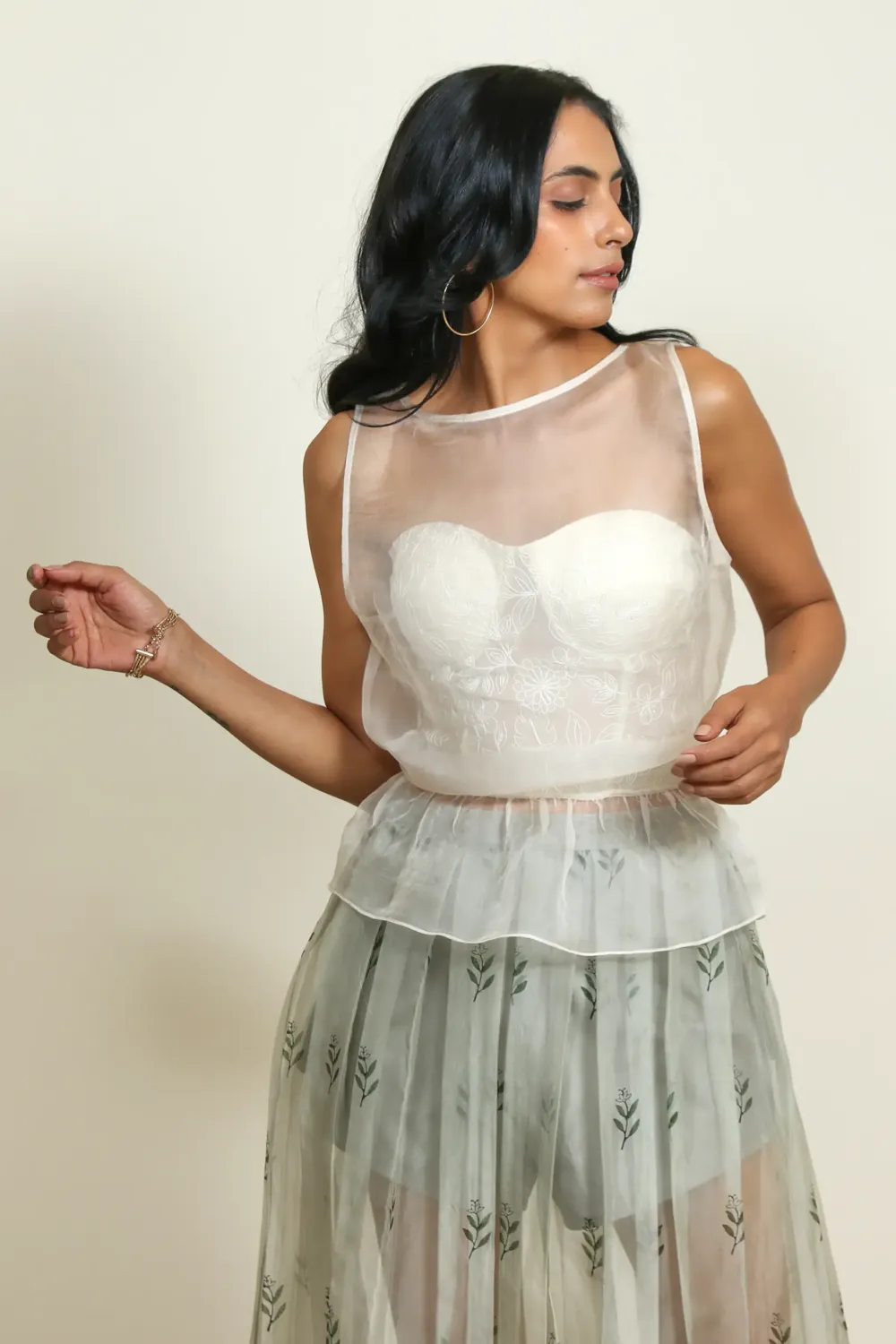 Summer Escape organza peplum