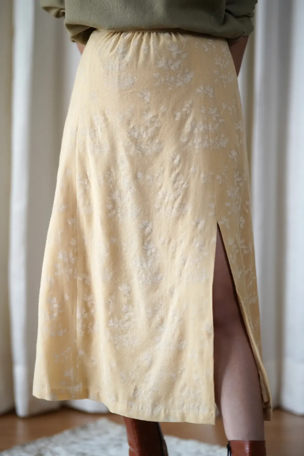 printed woollen skirt