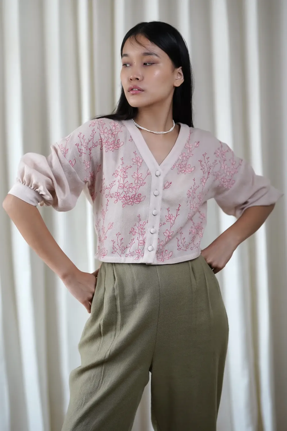 printed cardigan
