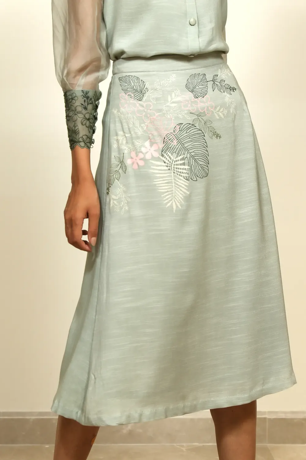 Timeless Tailoring printed skirt