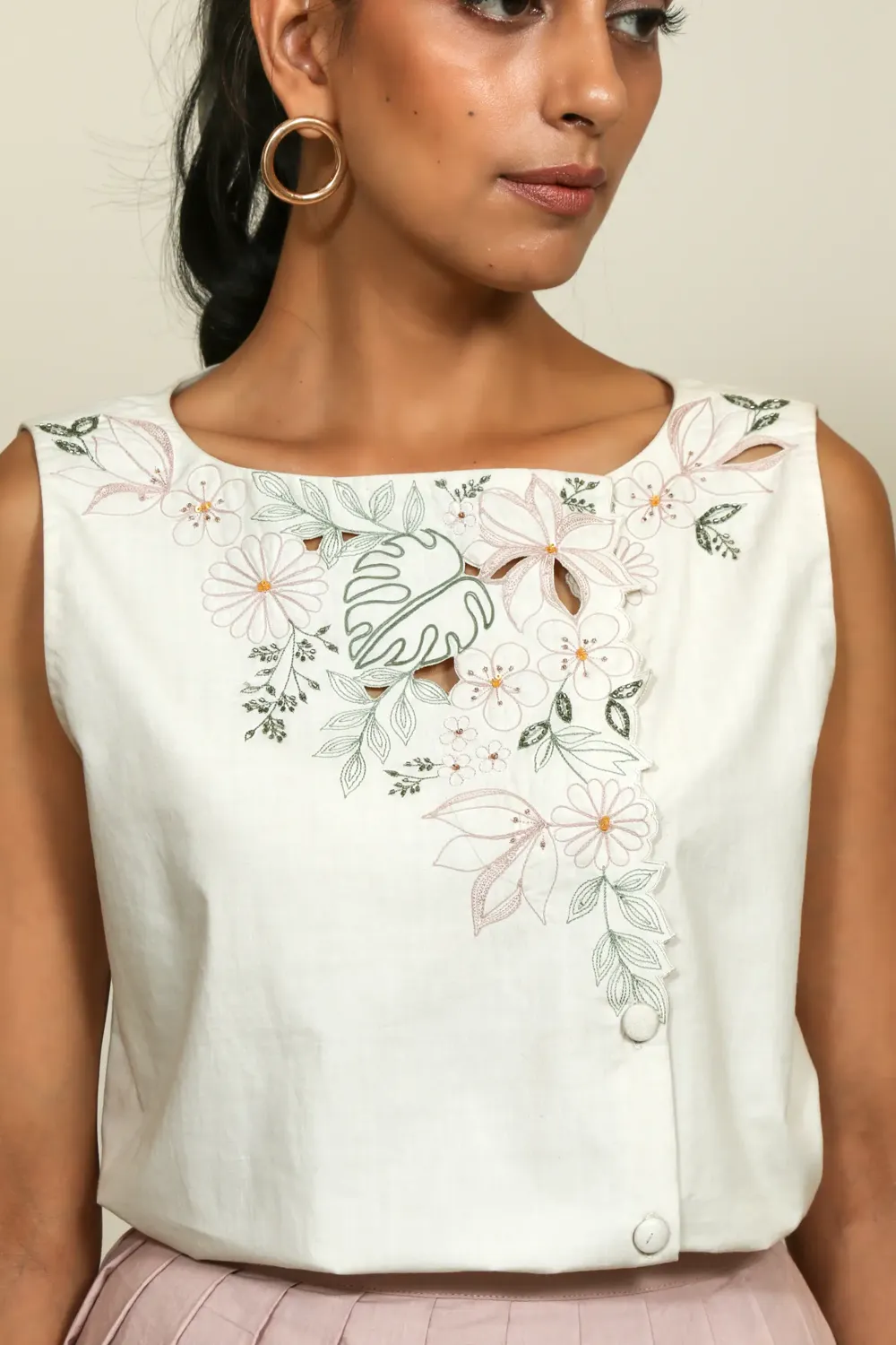 Full Bloom cutwork top