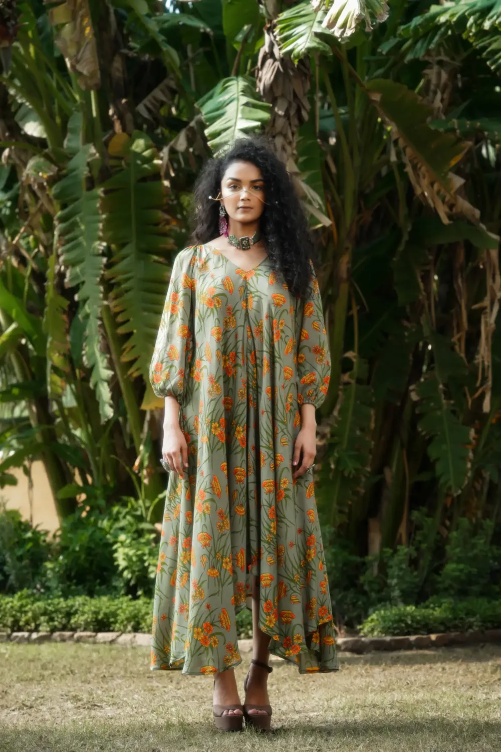 Bageecha sage green dress