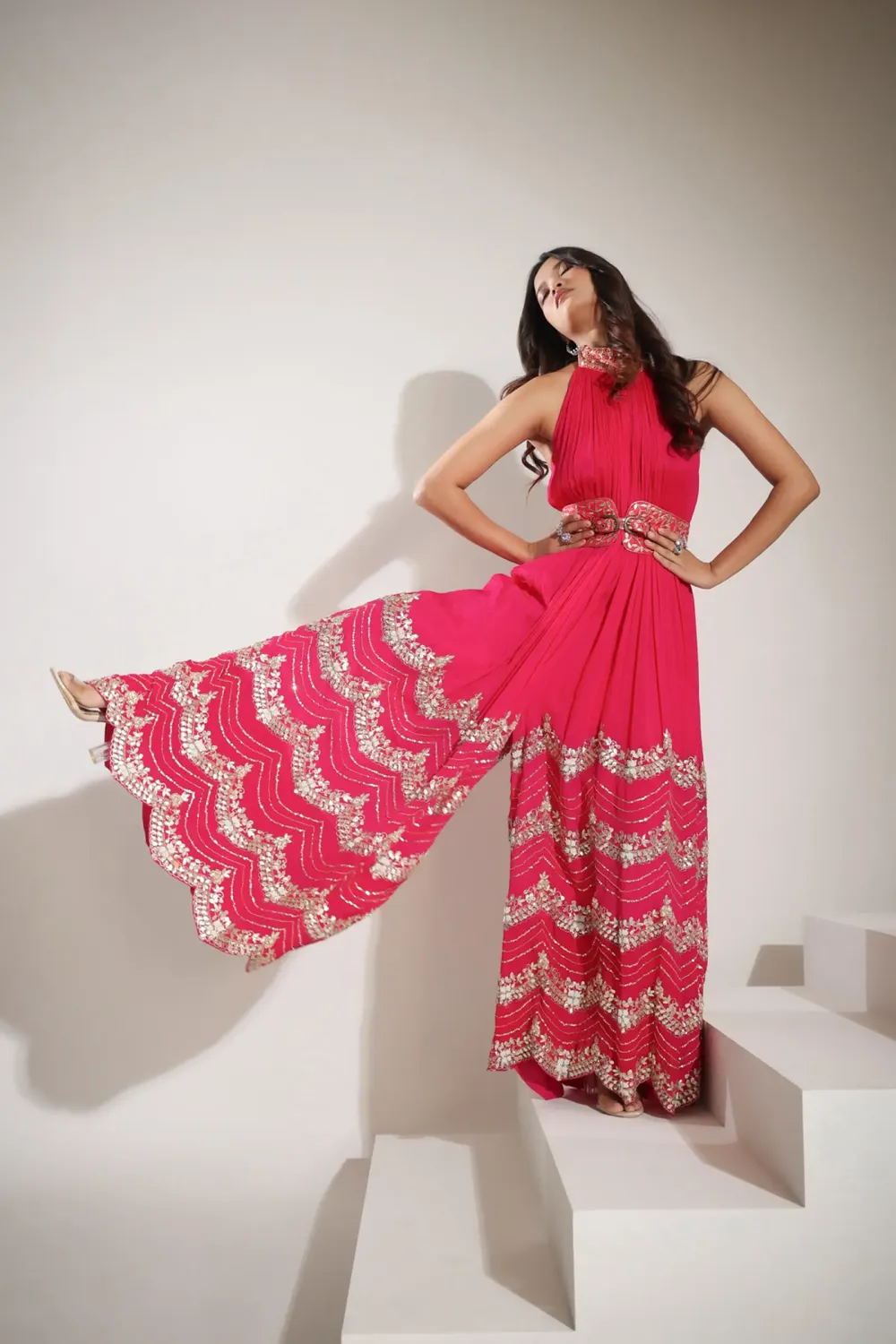 Haseena jumpsuit in hot pink